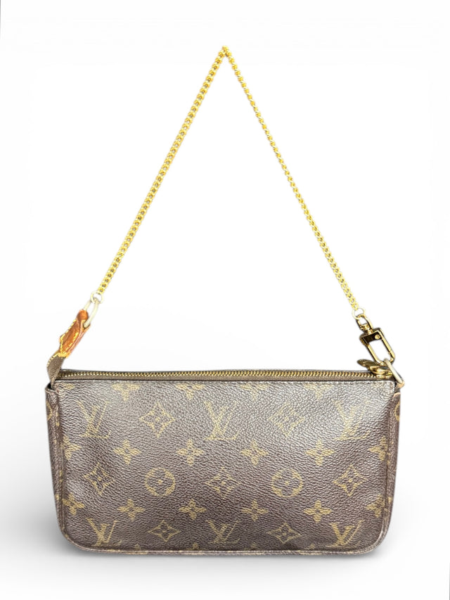 Louis Vuitton Pochette Accessoires Handtasche Monogram Braun