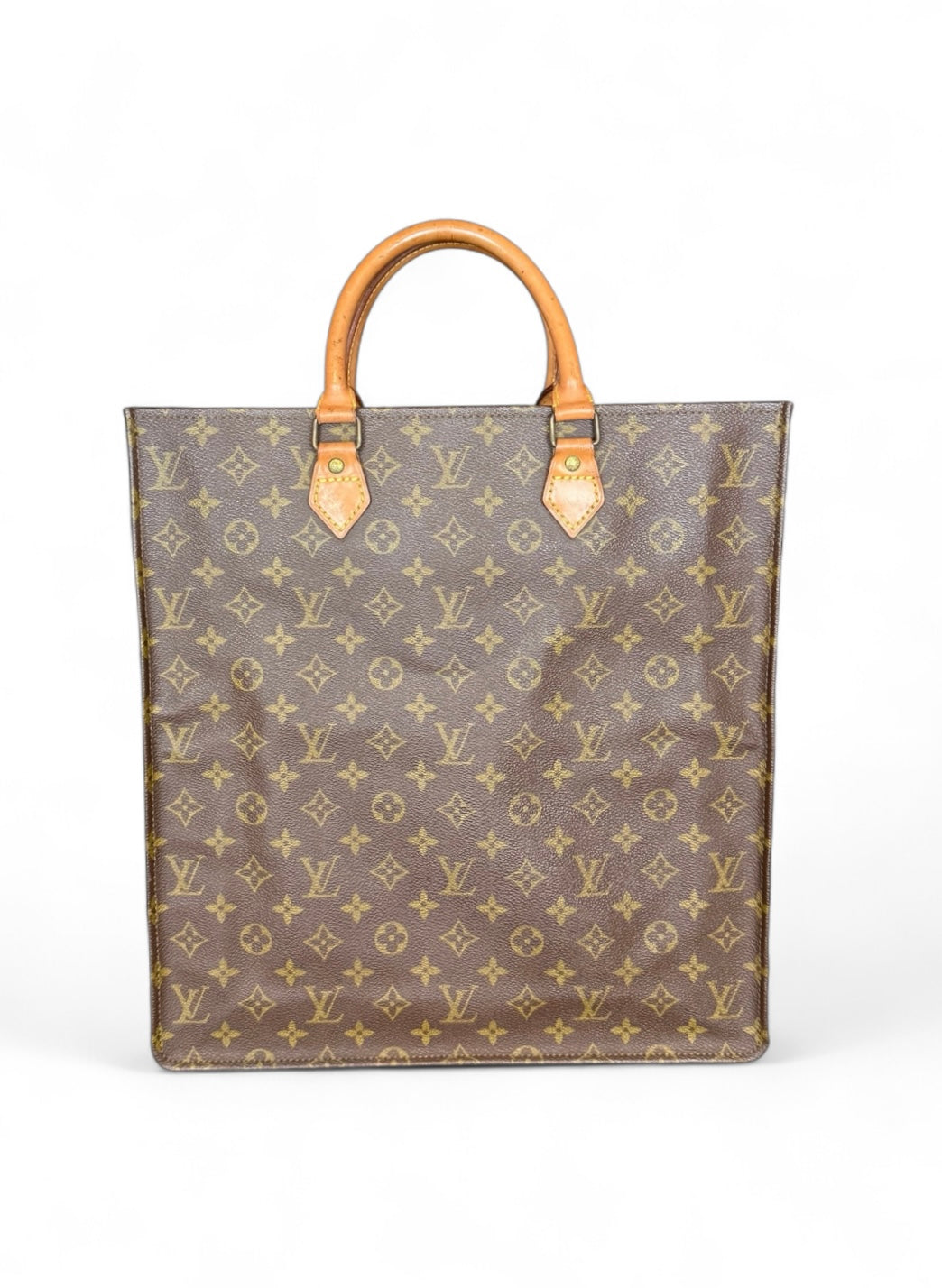 Louis Vuitton Sac Plat Handtasche Tote Bag Shopper Monogram Braun