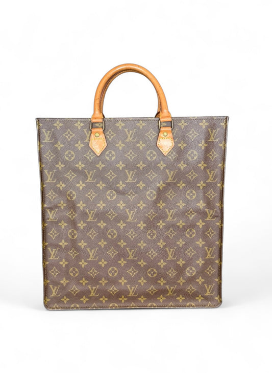 Louis Vuitton Sac Plat Handtasche Tote Bag Shopper Monogram Braun