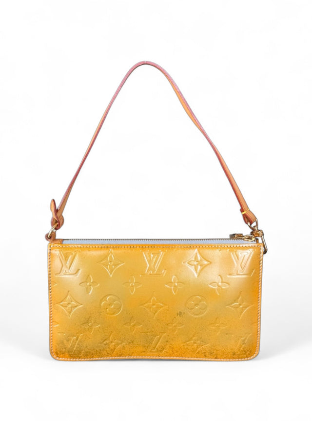 Louis Vuitton Pochette Accessoires Clutch Handtasche Vernis Gelb
