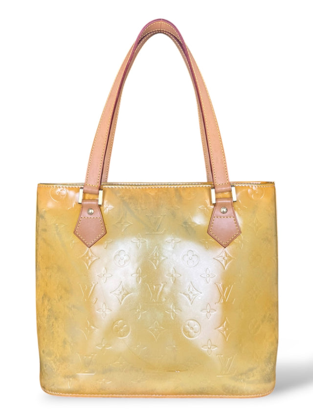Louis Vuitton Houston Handtasche Vernis Monogram Gelb
