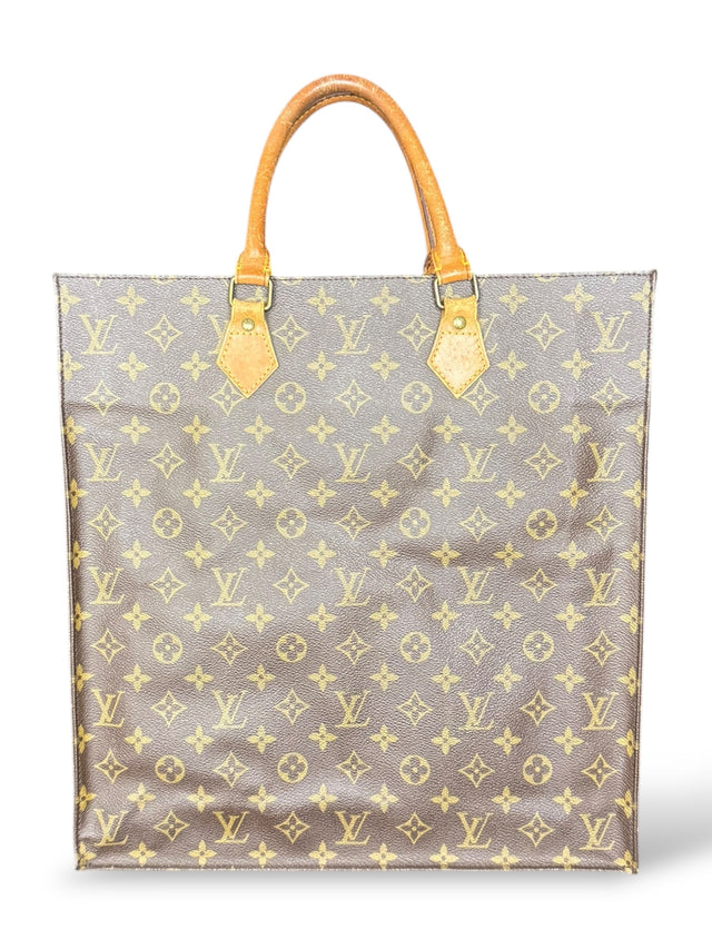Louis Vuitton Sac Plat Handtasche Tote Bag Shopper Monogram Braun