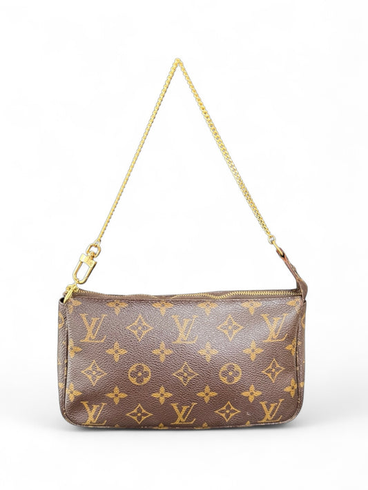 Louis Vuitton Pochette Accessoires Handtasche Monogram Braun