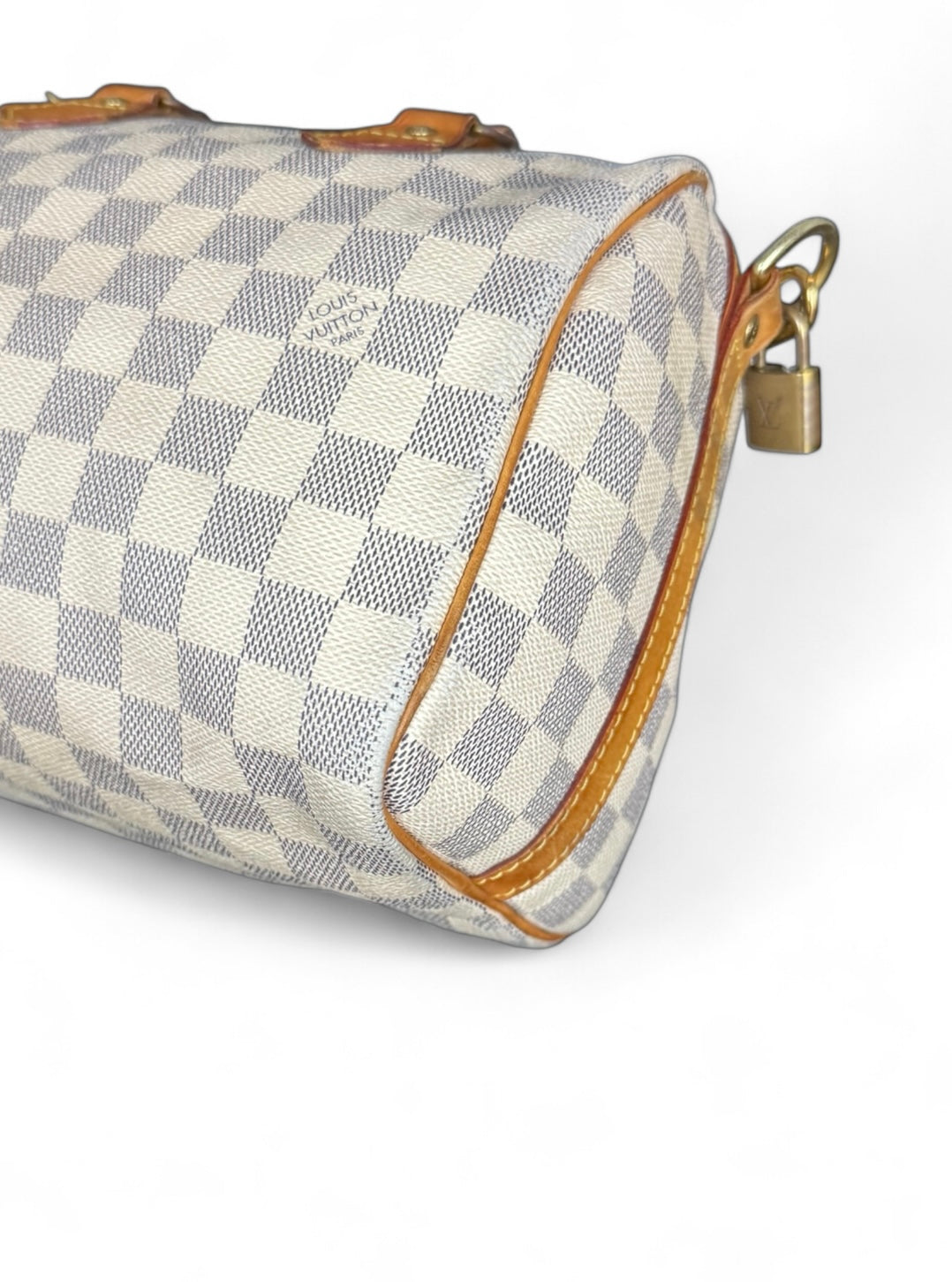 Louis Vuitton Speedy 25 Bandouliere Handtasche Damier Azur