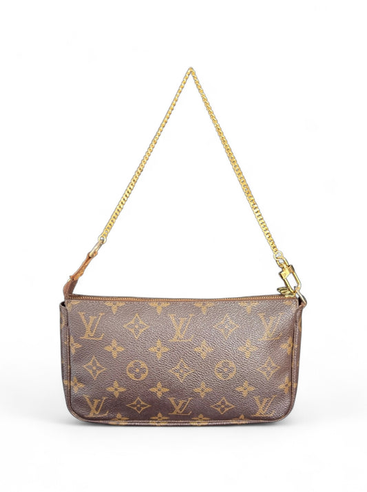 Louis Vuitton Pochette Accessoires Handtasche Monogram Braun