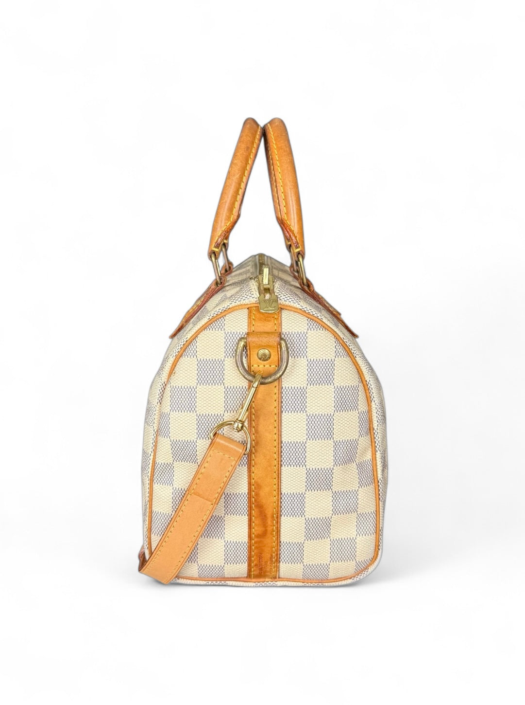 Louis Vuitton Speedy 25 Bandouliere Handtasche Damier Azur