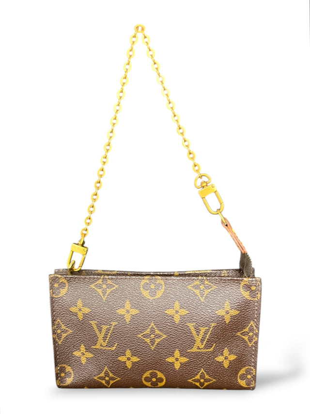 Louis Vuitton Pochette Accessoires Handtasche Baguette Monogram Braun