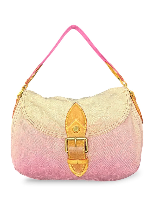 Louis Vuitton Sunray Sunshine Denim Baggy Handtasche Pochette