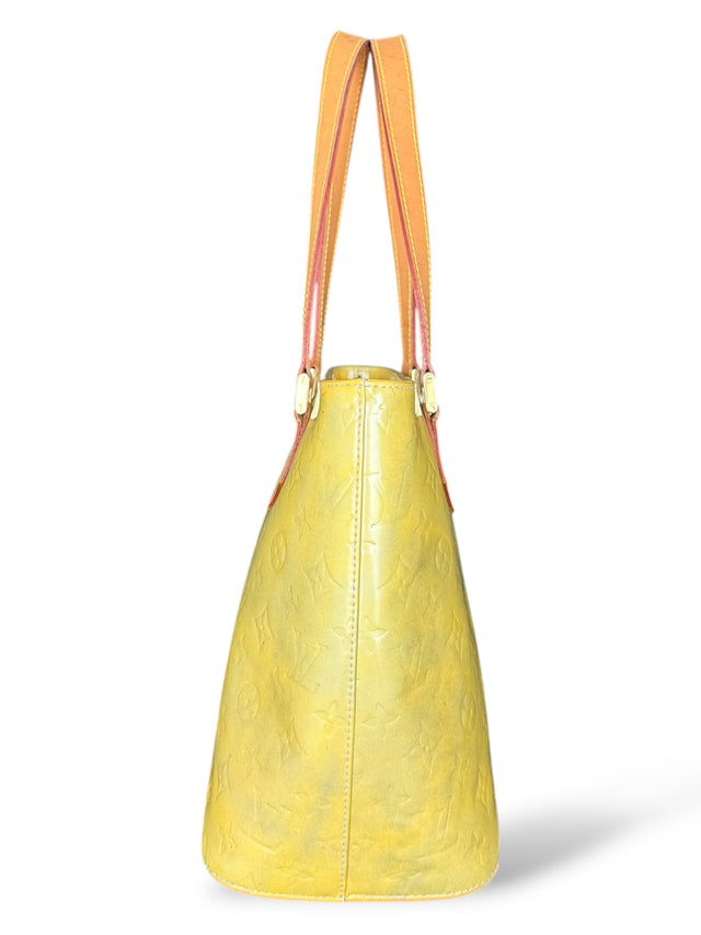 Louis Vuitton Houston Handtasche Vernis Monogram Gelb