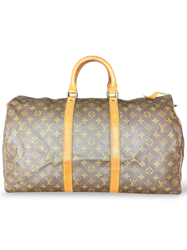 Louis Vuitton Keepall 50 Reisetasche Weekender Tasche Monogram Braun