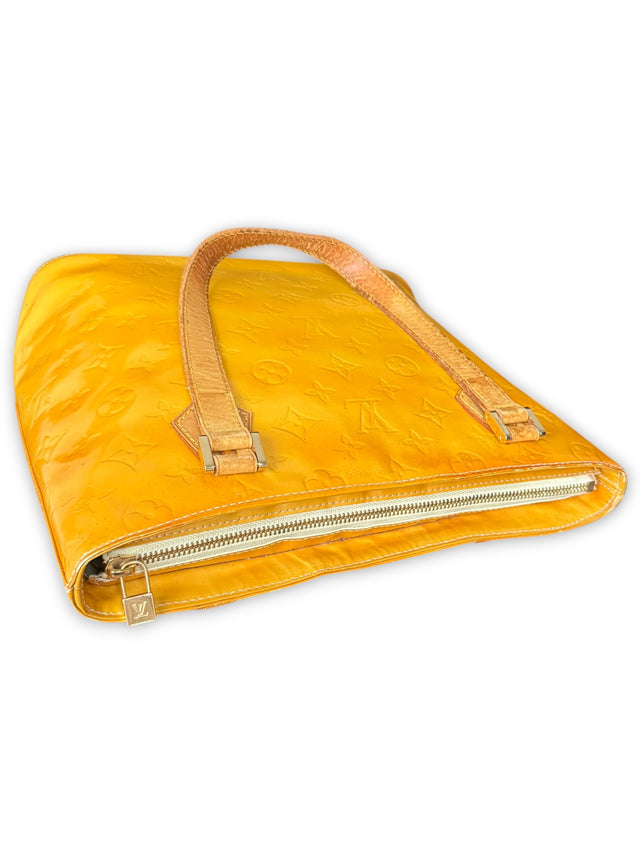 Louis Vuitton Houston Handtasche Vernis Monogram Gelb