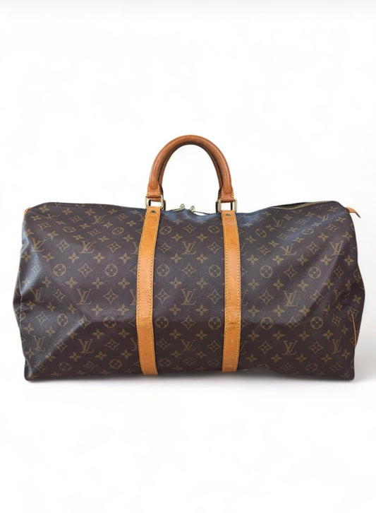 Louis Vuitton Keepall 55 Reisetasche Weekender Tasche Monogram Braun