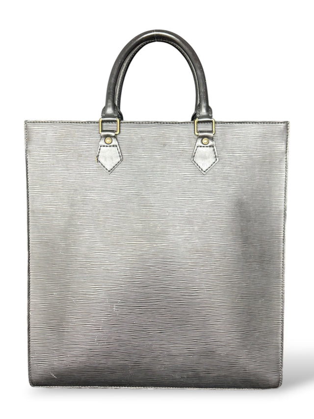 Louis Vuitton Sac Plat Handtasche Tote Bag Shopper Epi Leder Schwarz