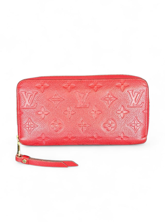 Louis Vuitton Zippy Empreinte Geldbeutel Geldbörse Portemonnaie Rot