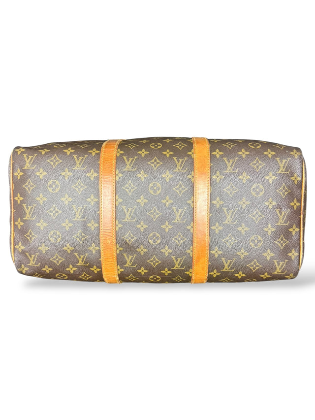 Louis Vuitton Sac Souple 45 Reisetasche Weekender Keepall Monogram Braun