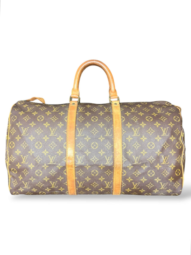 Louis Vuitton Keepall 50 Reisetasche Weekender Tasche Monogram Braun