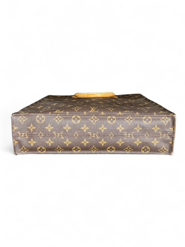 Louis Vuitton Sac Plat Handtasche Tote Bag Shopper Monogram Braun