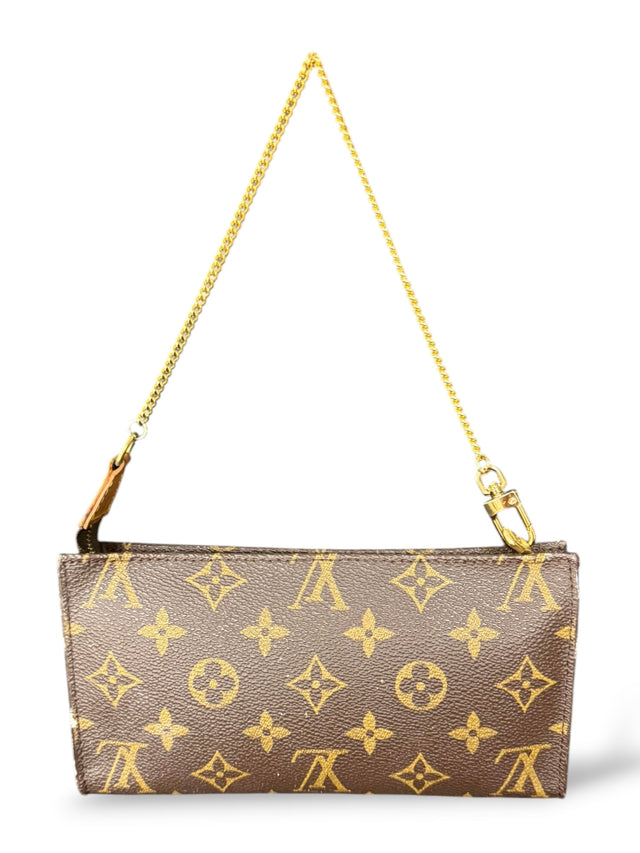 Louis Vuitton Pochette Accessoires Handtasche Baguette Monogram Braun