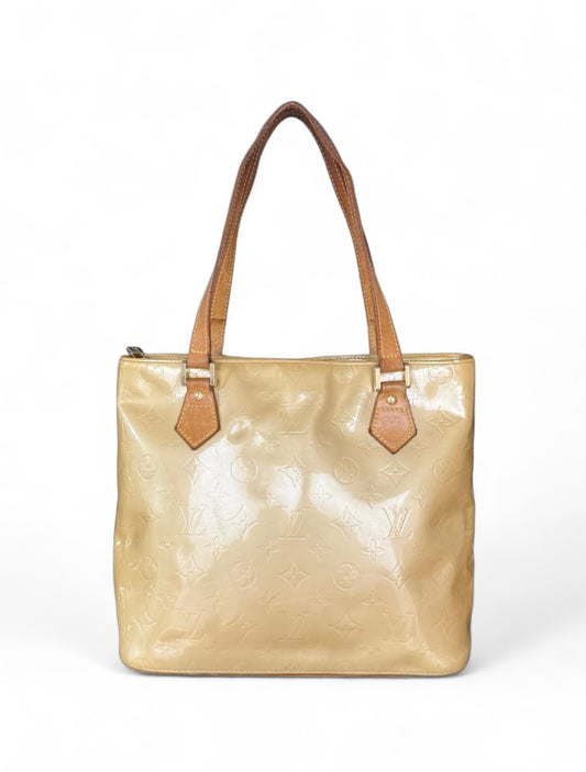 Louis Vuitton Houston Handtasche Vernis Monogram Gold