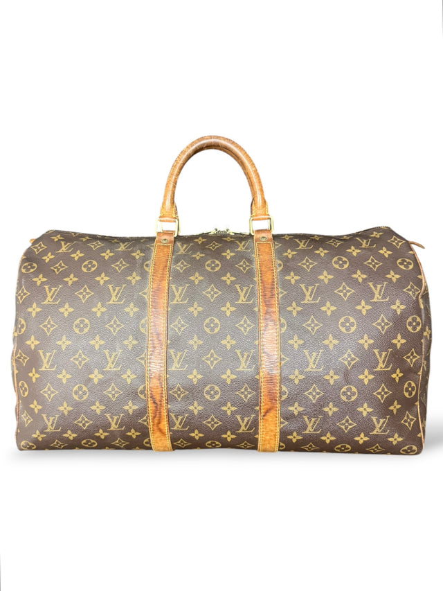 Louis Vuitton Keepall 50 Reisetasche Weekender Tasche Monogram Braun