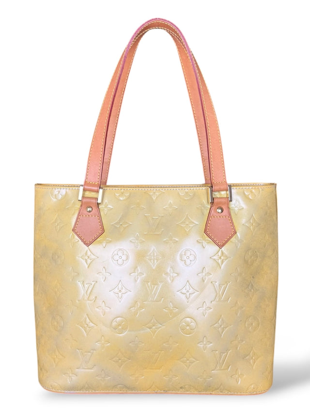 Louis Vuitton Houston Handtasche Vernis Monogram Gelb