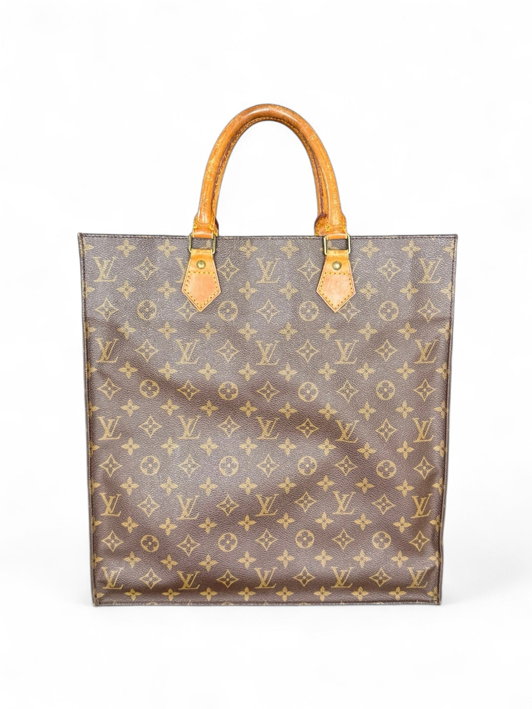 Louis Vuitton Sac Plat Handtasche Tote Bag Shopper Monogram Braun