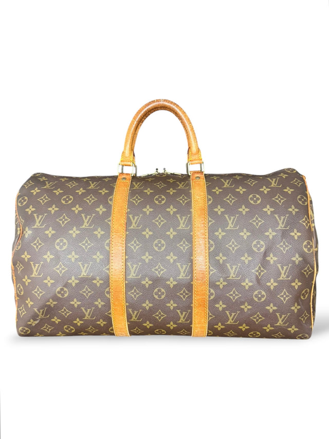 Louis Vuitton Keepall 50 Reisetasche Weekender Tasche Monogram Braun