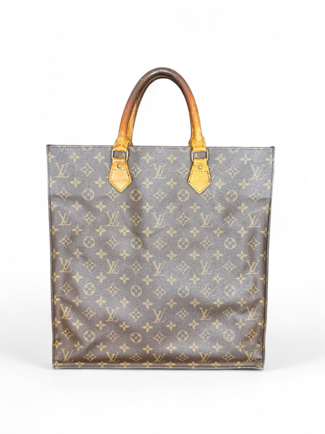 Louis Vuitton Sac Plat Handtasche Tote Bag Shopper Monogram Braun