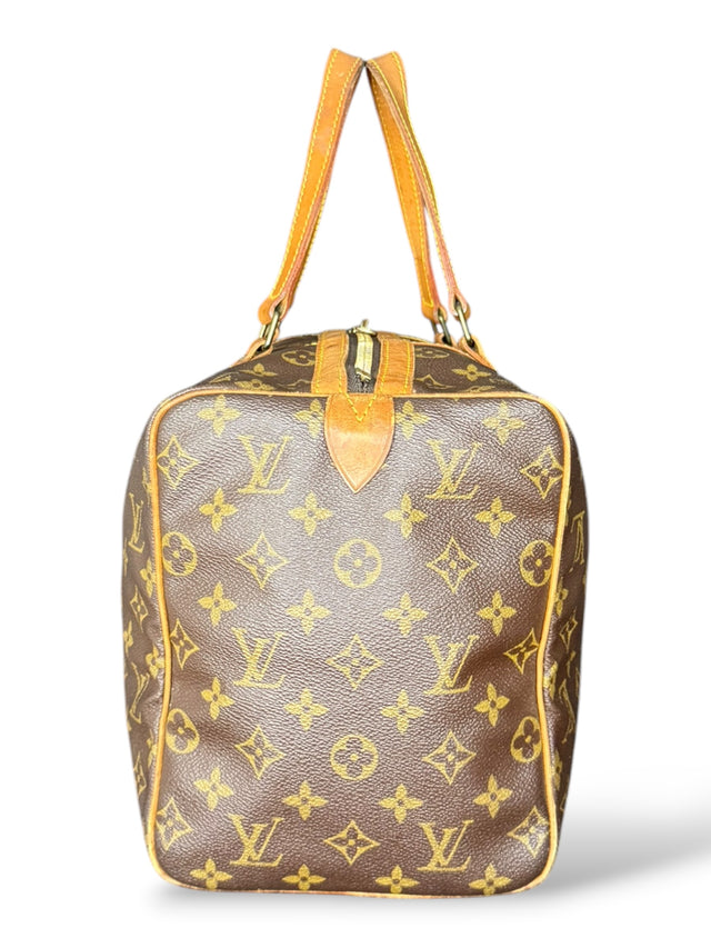 Louis Vuitton Sac Souple 35 Reisetasche Weekender Keepall Monogram Braun