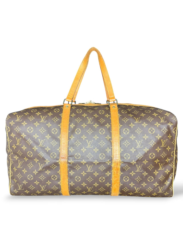Louis Vuitton Sac Souple 55 Reisetasche Weekender Keepall Monogram Braun