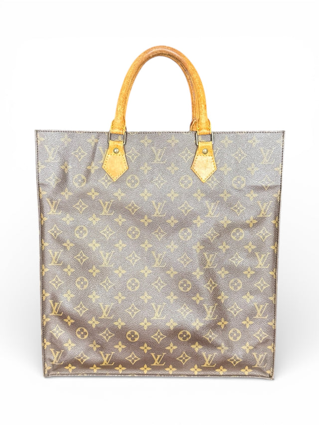 Louis Vuitton Sac Plat Handtasche Tote Bag Shopper Monogram Braun