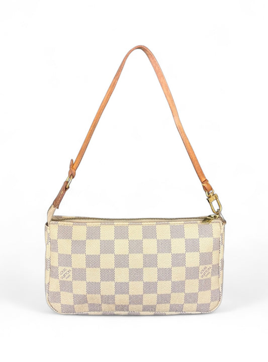 Louis Vuitton Pochette Accessoires Handtasche Damier Azur