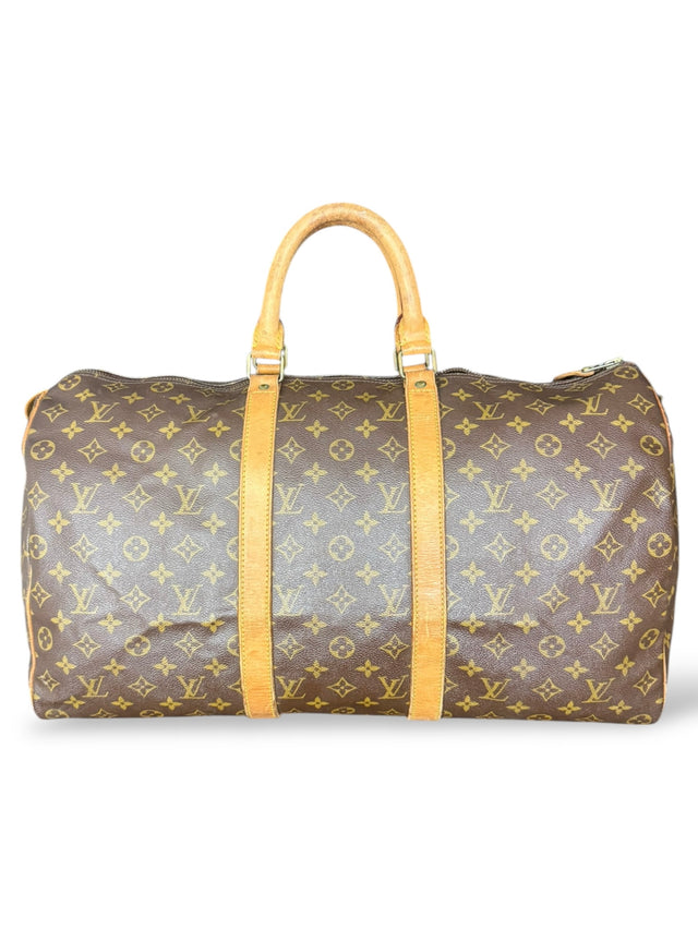Louis Vuitton Keepall 50 Reisetasche Weekender Tasche Monogram Braun