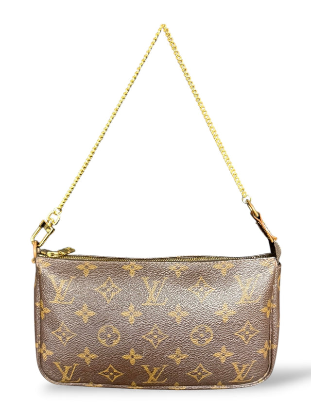 Louis Vuitton Pochette Accessoires Handtasche Monogram Braun