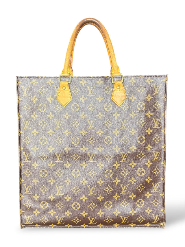 Louis Vuitton Sac Plat Handtasche Tote Bag Shopper Monogram Braun