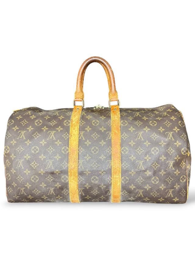 Louis Vuitton Keepall 50 Reisetasche Weekender Tasche Monogram Braun
