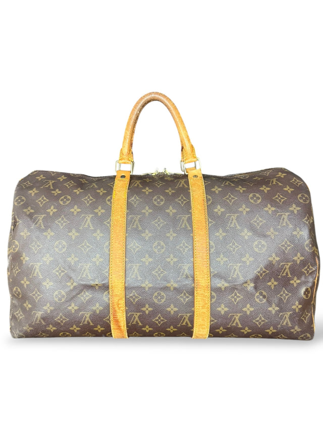 Louis Vuitton Keepall 50 Reisetasche Weekender Tasche Monogram Braun