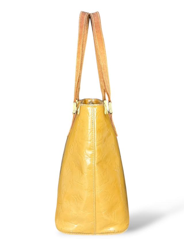Louis Vuitton Houston Handtasche Vernis Monogram Gelb