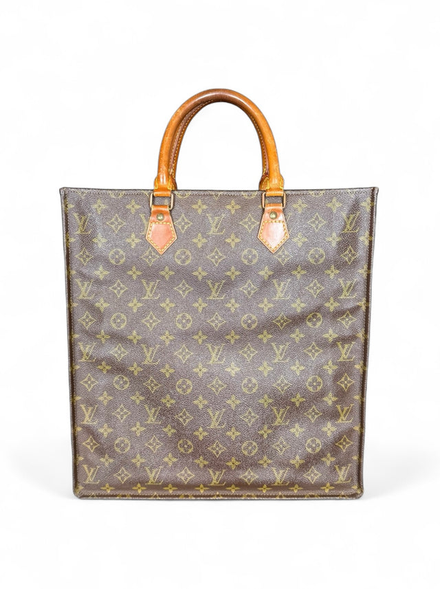 Louis Vuitton Sac Plat Handtasche Tote Bag Shopper Monogram Braun