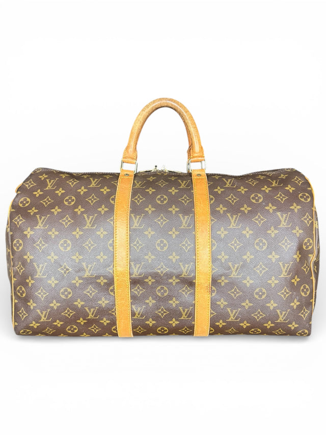 Louis Vuitton Keepall 50 Reisetasche Weekender Tasche Monogram Braun