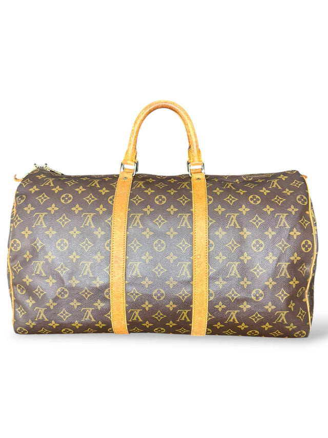 Louis Vuitton Keepall 50 Reisetasche Weekender Tasche Monogram Braun