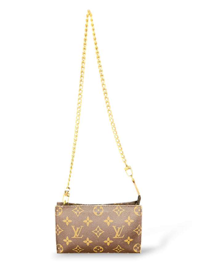Louis Vuitton Pochette Accessoires Handtasche Baguette Monogram Braun