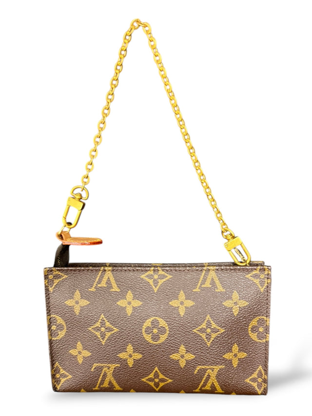 Louis Vuitton Pochette Accessoires Handtasche Baguette Monogram Braun