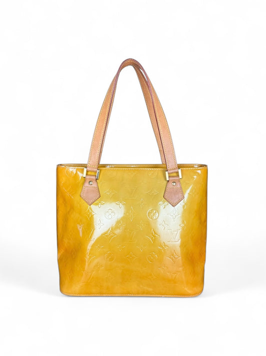 Louis Vuitton Houston Handtasche Vernis Monogram Gelb