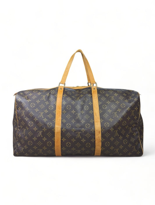 Louis Vuitton Sac Souple 55 Reisetasche Weekender Keepall Monogram Braun