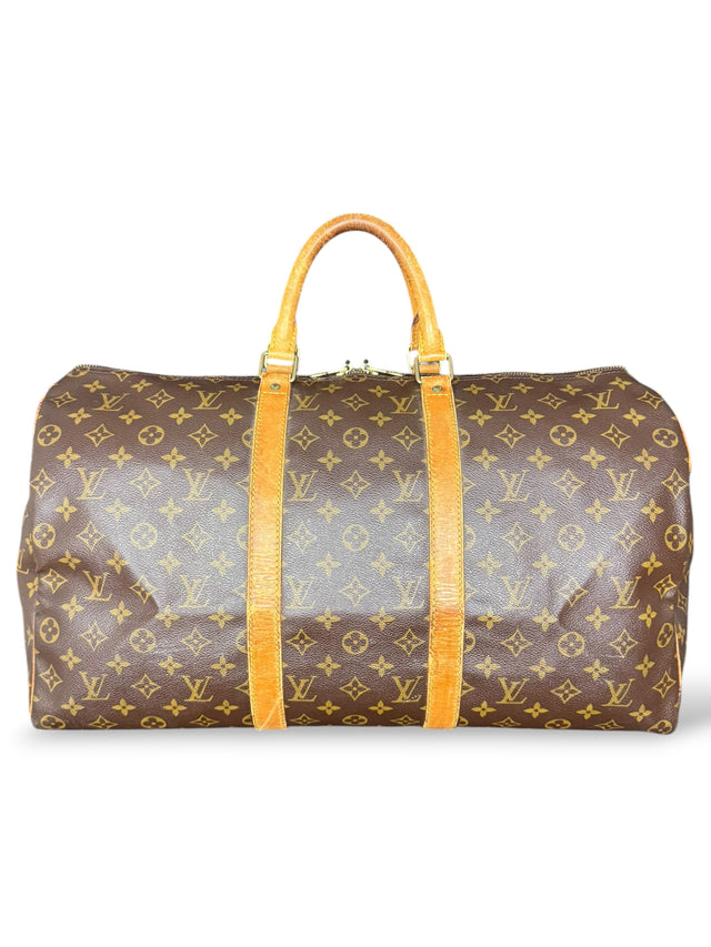 Louis Vuitton Keepall 50 Reisetasche Weekender Tasche Monogram Braun