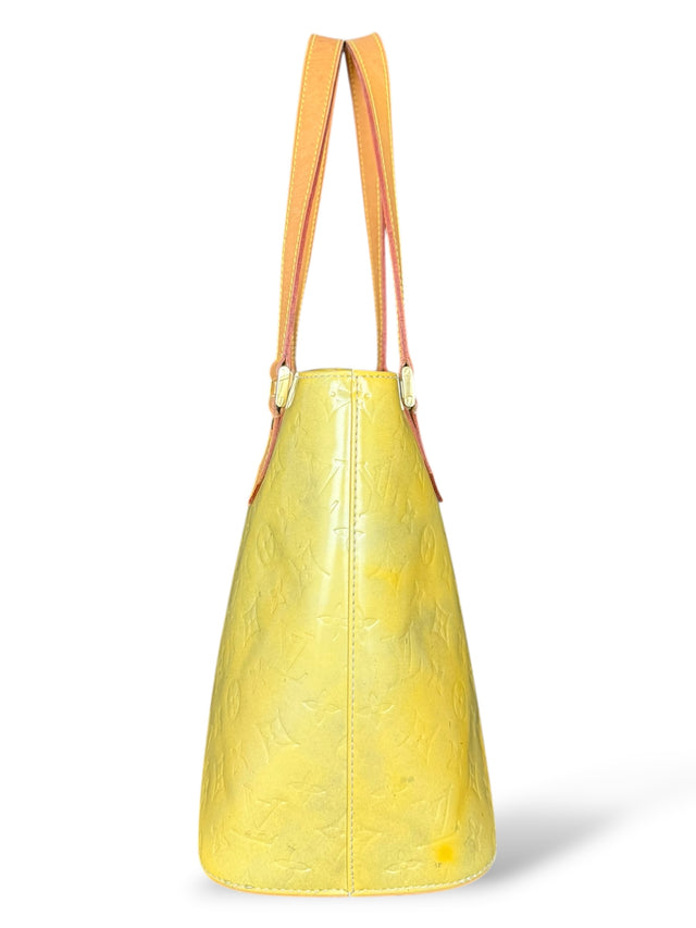 Louis Vuitton Houston Handtasche Vernis Monogram Gelb
