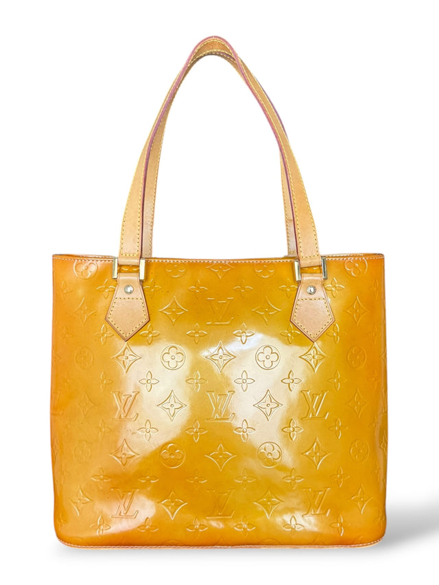 Louis Vuitton Houston Handtasche Vernis Monogram Gelb