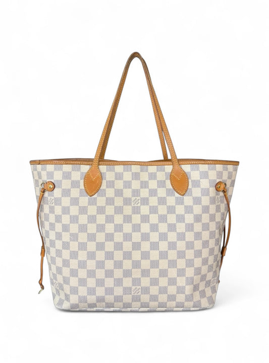Louis Vuitton Neverfull MM Handtasche Shopper Damier Azur