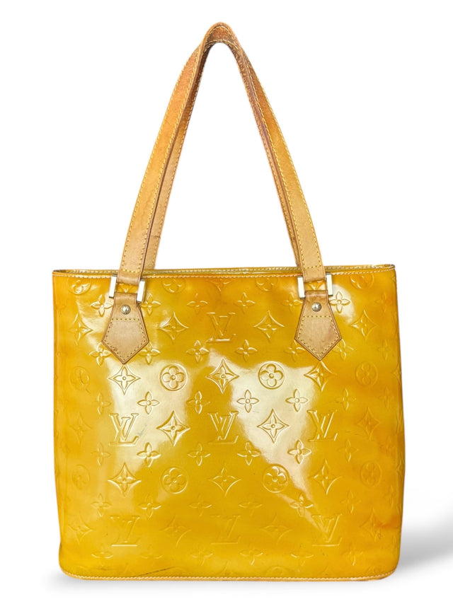 Louis Vuitton Houston Handtasche Vernis Monogram Gelb